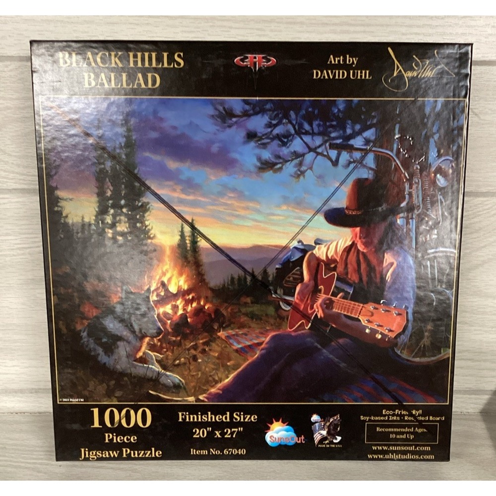 SUNSOUT 1000pc Puzzle 20"x27"‎ Uhl Black Hills Ballad *Factory Sealed*